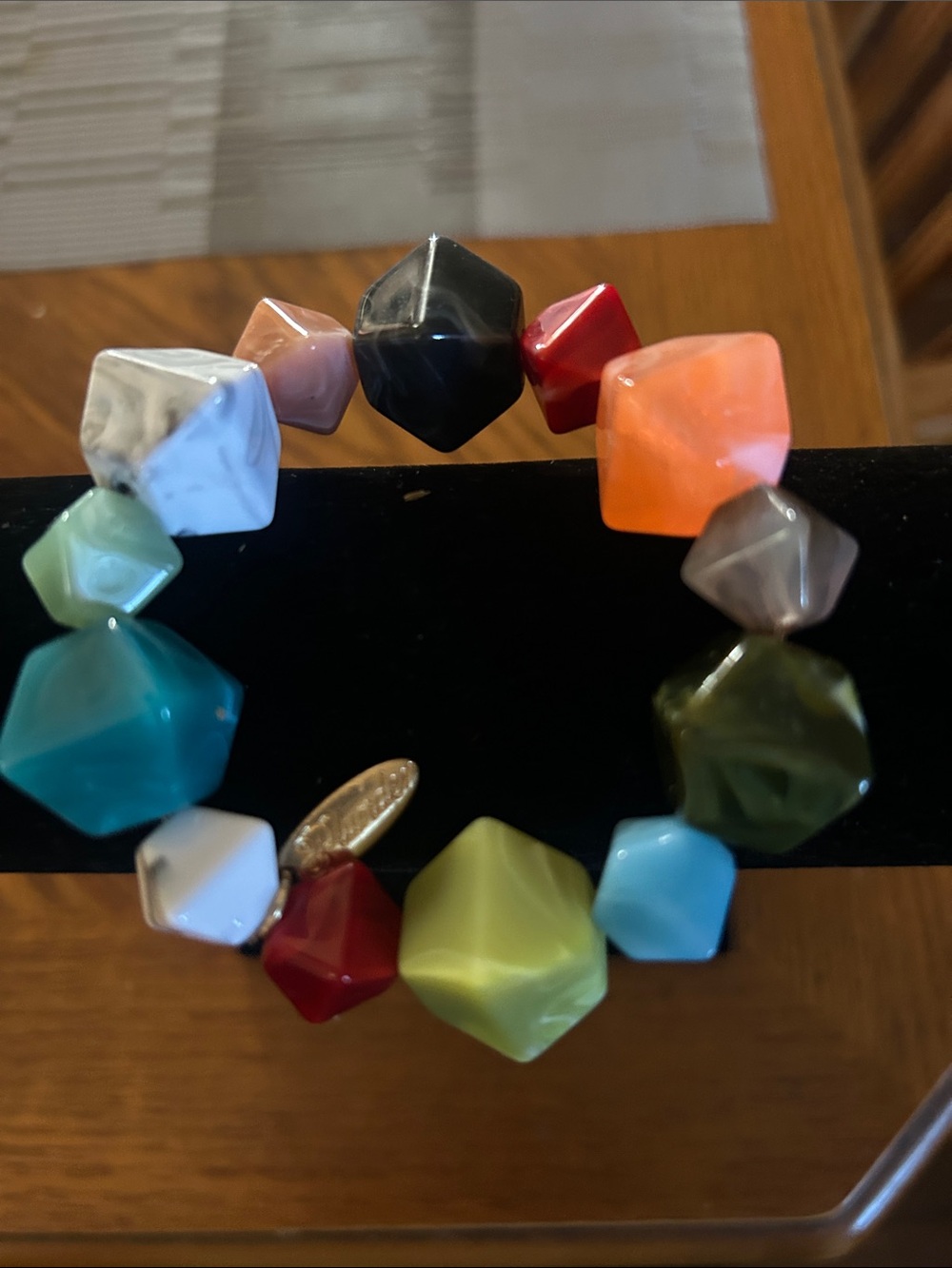 Multicolor Geometric Bead Stretch Bracelet - Women's Jewelry
